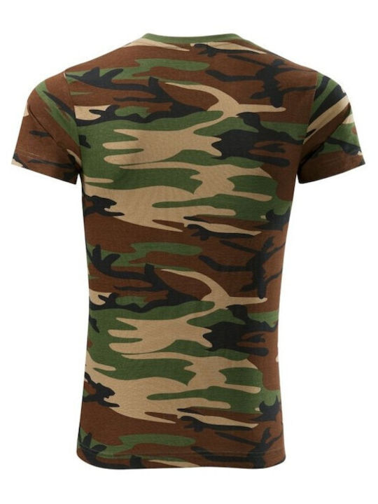 Malfini Ανδρικό Διαφημιστικό T-shirt Κοντομάνικο σε Καφέ Χρώμα