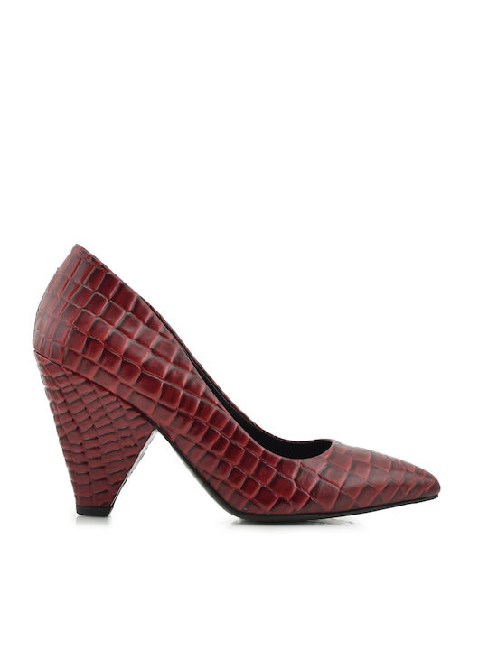 ARIS TSOUBOS DESIGNER DARK RED CROCKO - 19310-4 RED