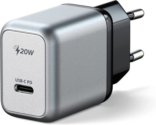Satechi Φορτιστής Χωρίς Καλώδιο με Θύρα USB-C 20W Power Delivery Γκρι (ST-UC20WCM)