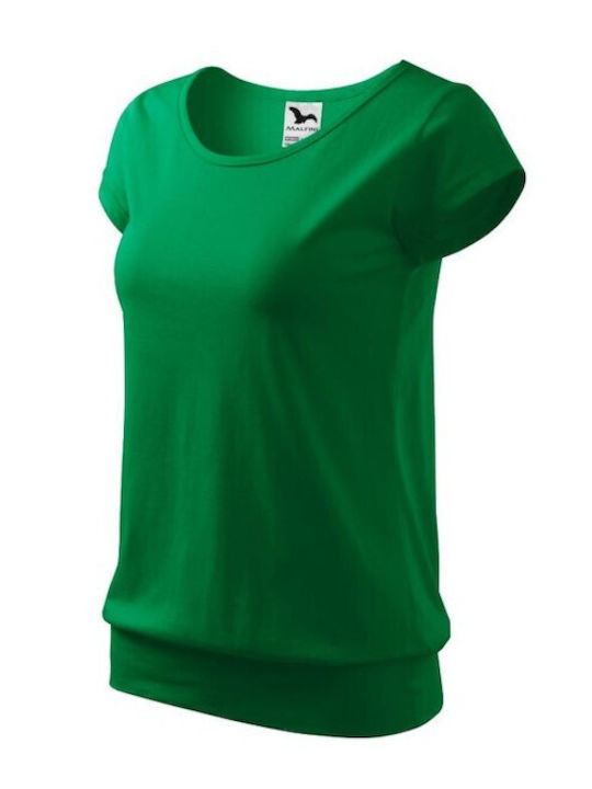 Malfini Femeiesc Tricou Promotional Mânecă Scurtă în Verde Culore