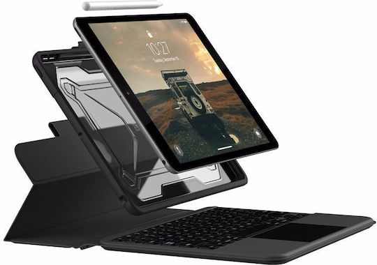 UAG Flip Cover Durable with Keyboard English US Black for iPad 2019/2020/2021 10.2''