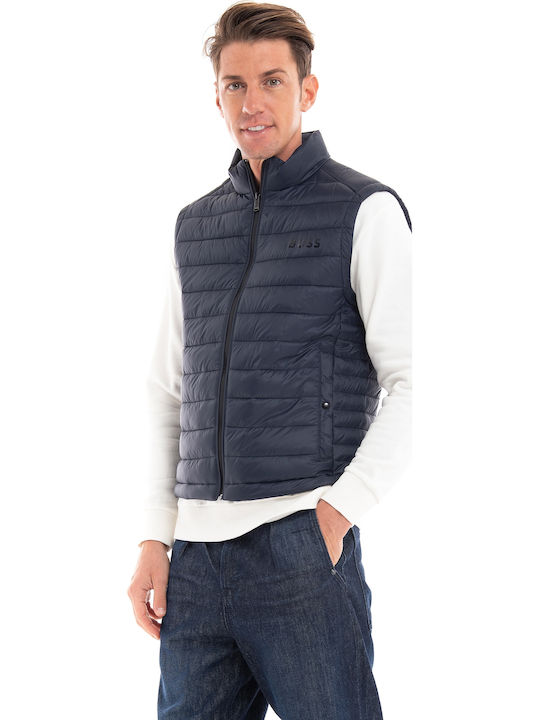 Ärmellos Jacke Puffer Marineblau