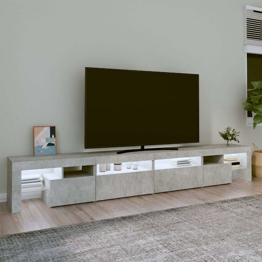 TV Stand with LED Lighting Gray L260xD36.5xH40cm
