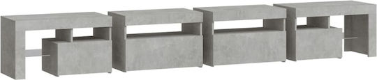 TV Stand with LED Lighting Gray L260xD36.5xH40cm