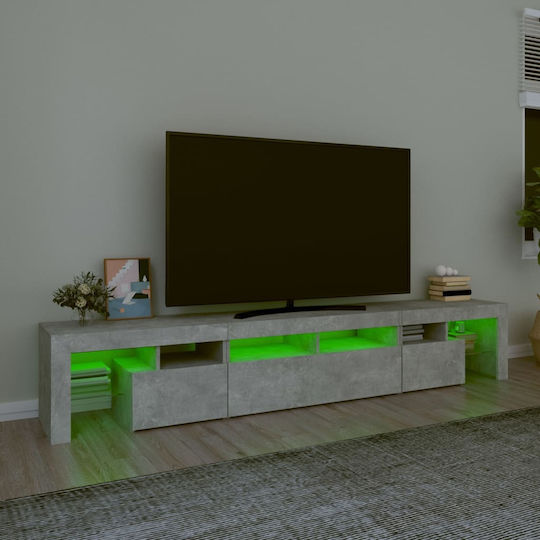 Έπιπλο Τηλεόρασης με Φωτισμό LED Γκρι Μ230xΠ36.5xΥ40cm