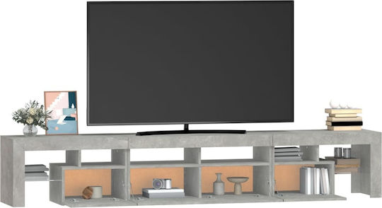 Έπιπλο Τηλεόρασης με Φωτισμό LED Γκρι Μ230xΠ36.5xΥ40cm