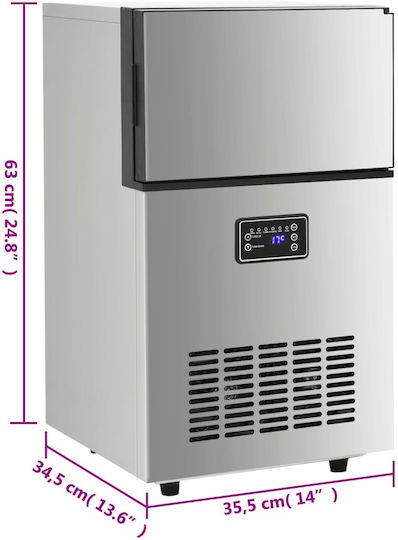 vidaXL Ice Machine with Daily Production 45kg 153682