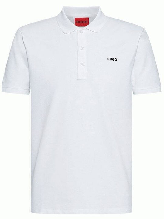 Hugo Boss Bluza Bărbătească cu Mânecă Scurtă Polo Albă