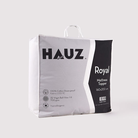 Hauz Matratzentopper Royal Halb-Doppel Polyester mit Gummibändern 120x200cm