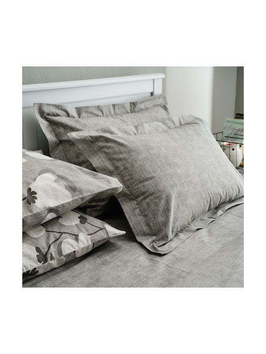 Charalambidis Textiles Watercolor Pillowcase Set Gray 50x70cm.