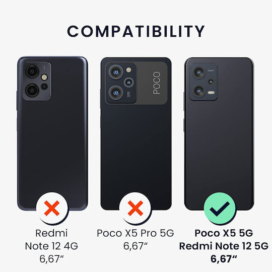 KWmobile Back Cover Ξύλινο Black / Dark Brown (Redmi Note 12 5G / Poco X5 5G)
