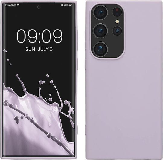 KWmobile Umschlag Rückseite Silikon Lavender (Galaxy S23 Ultra)