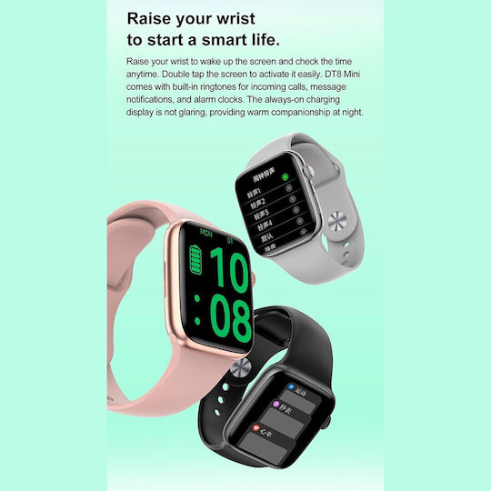 NO.1 DT8 Mini Smartwatch (Γκρι)
