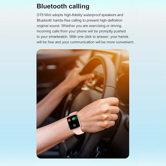 NO.1 DT8 Mini Smartwatch (Γκρι)