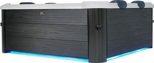 MSpa Oslo Freistehende Badewanne Bioethanol Kamine im Freien mit Hydrotherapie 160x160cm