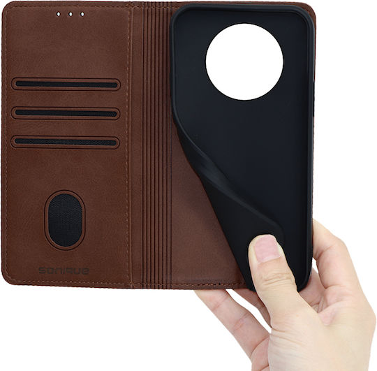 Sonique Vintage Magnet Книга Изкуствена кожа Кафяв (Honor Magic4 Lite)