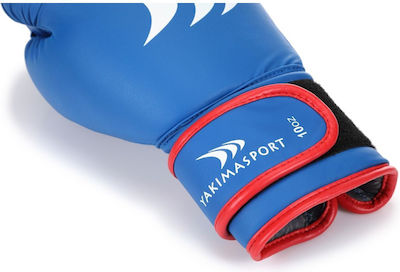 Yakimasport Shark Mănuși de box din piele sintetică pentru competiție Albastru