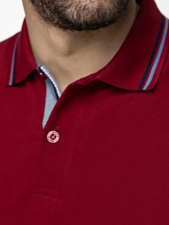 Santana SWC-2-43 Herren Langarmshirt Polo Burgundisch