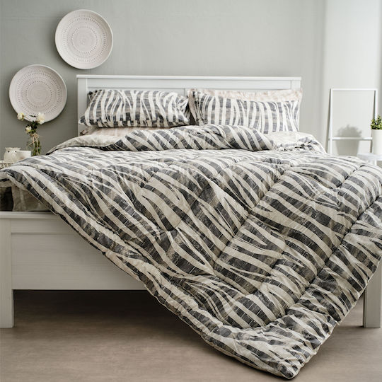 Charalambidis Textiles Παπλωματοθήκη Μονή 160x240 Safari Γκρι