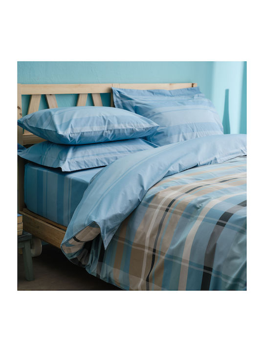 Charalambidis Textiles Duvet Cover Single 160x240 Scotland Blue