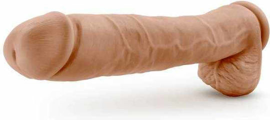 Blush Au Naturel Daddy Glass Dildo with Balls and Suction Cup Brown 36cm