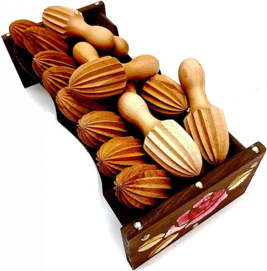 Wooden Art 06 Στίφτης Χειρός Λεμονιού από Ξύλο σε Πορτοκαλί Χρώμα Wooden Art 06 Στίφτης Χειρός Λεμονιού από Ξύλο σε Πορτοκαλί Χρώμα