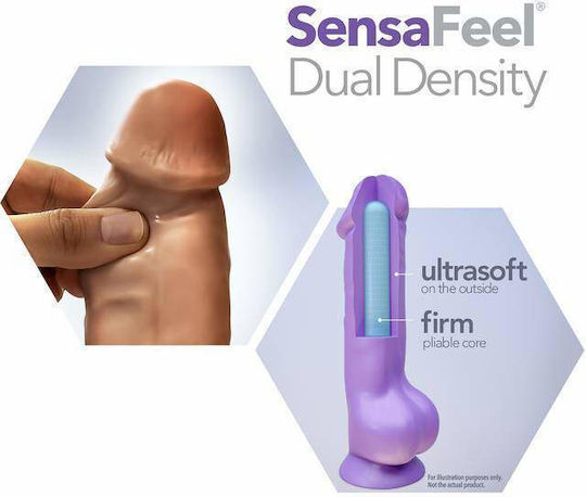 Blush Au Naturel Chub Ρεαλιστικό Dildo με Όρχεις και Βεντούζα Mocha 25cm