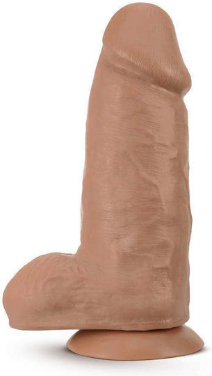 Blush Au Naturel Chub Ρεαλιστικό Dildo με Όρχεις και Βεντούζα Mocha 25cm