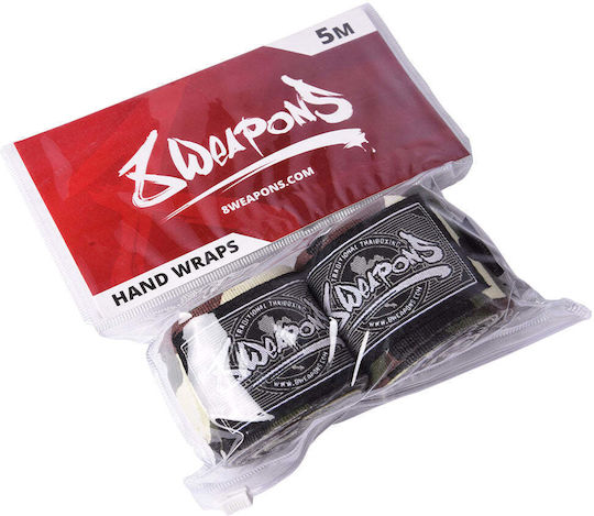 8 Weapons 8090007 Martial Arts Hand Wraps 5m Mehrfarbig