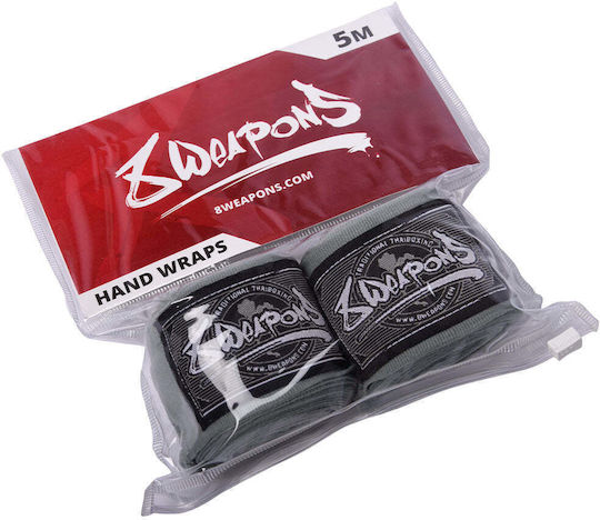 8 Weapons 8090005 Martial Arts Hand Wraps 5m Gray