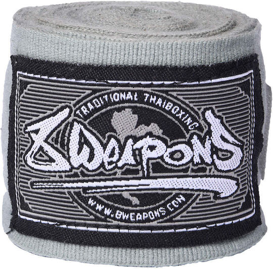 8 Weapons 8090005 Martial Arts Hand Wraps 5m Gray