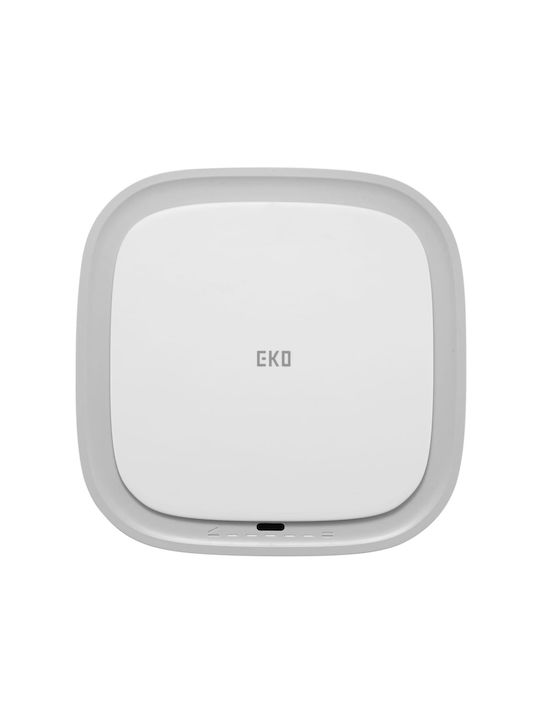 Eko Morandi Waste Bin Waste Plastic with Photocell White 27.1x27.1x59.1cm 1pcs