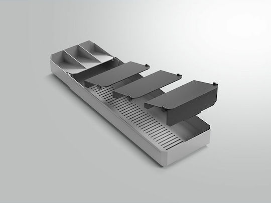 Metaltex Κουταλοθήκη Συρταριού Uni Fit Πλαστική 49x15x6εκ. Γκρι