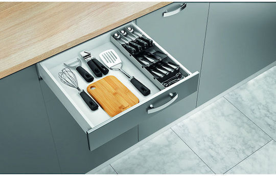 Metaltex Κουταλοθήκη Συρταριού Uni Fit Πλαστική 49x15x6εκ. Γκρι