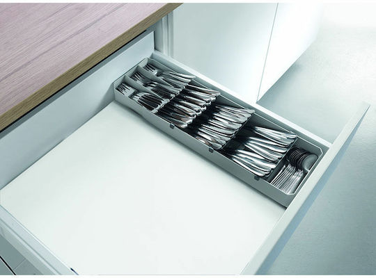 Metaltex Κουταλοθήκη Συρταριού Uni Fit Πλαστική 49x15x6εκ. Γκρι