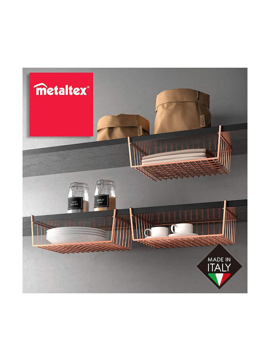 Metaltex Kanguro Kitchen Organizer Racks Metallic in Rose Gold Colour 14x40x14cm