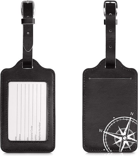 KWmobile Navigational Compass Ετικέτα Βαλίτσας Λευκή 2τμχ
