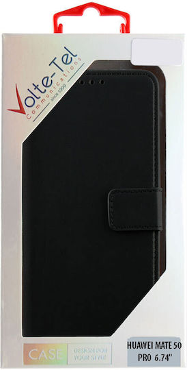 Volte-Tel Allure Magnet Clip Book Δερματίνης Μαύρο (Huawei Mate 50 Pro)
