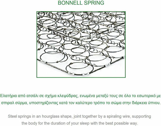 Woodwell Semi-double Orthopedic Mattress Double-Sided Roll Pack 120x200x19cm with Springs
