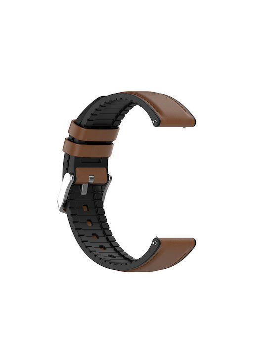 Techsuit Watchband W007 Λουράκι Σιλικόνης Καφέ (Samsung Galaxy Watch (46mm) / Watch 3 / Gear S3, Huawei Watch GT / GT 2 / GT 2e / GT 2 Pro / GT 3 (46 mm))