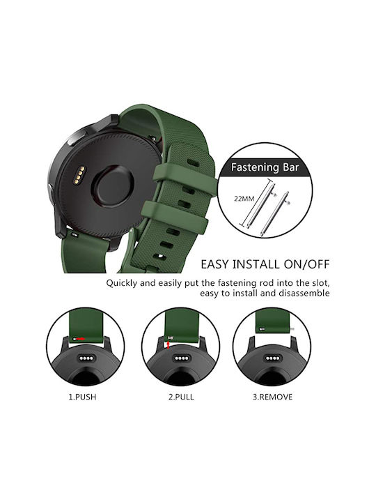 Techsuit Watchband 22mm W006 Λουράκι Σιλικόνης Πράσινο (Galaxy Watch (46mm) / Gear S3)