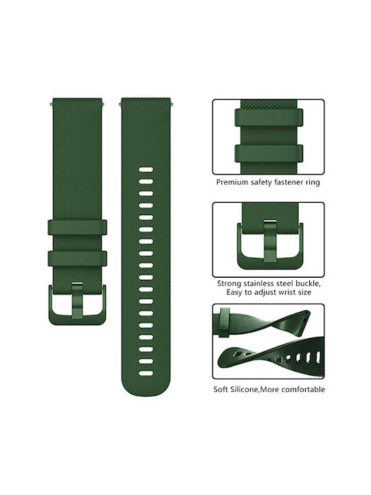 Techsuit Watchband 22mm W006 Λουράκι Σιλικόνης Πράσινο (Galaxy Watch (46mm) / Gear S3)
