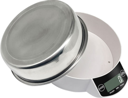 Ψηφιακή Ζυγαριά Κουζίνας με Κάδο έως 5kg Ασημί