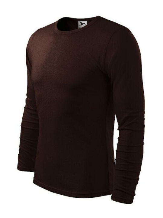 Malfini Men's Long Sleeve Promotional Blouse Brown