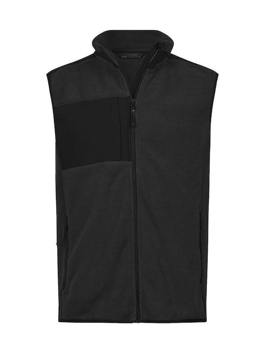 Tee Jays 9122 Men's Sleeveless Promotional Cardigan Black