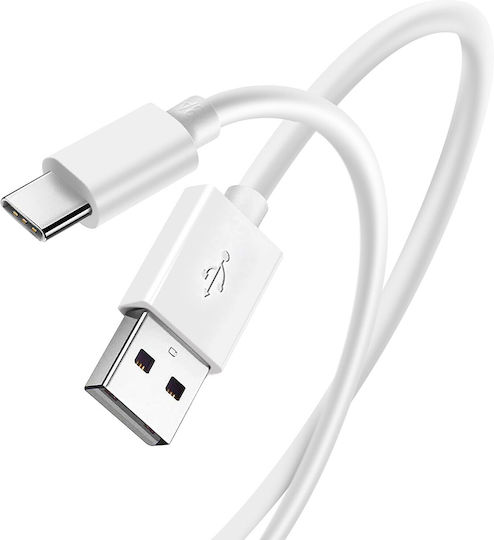 Oppo DL143 Редовна USB 2.0 Кабел USB-C мъжки - USB-A мъжки 20W Бял 1м