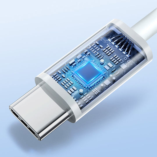 Oppo DL143 Редовна USB 2.0 Кабел USB-C мъжки - USB-A мъжки 20W Бял 1м
