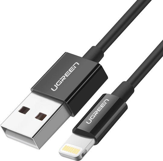 Ugreen US155 USB to Lightning Cable Μαύρο 2m (80823)