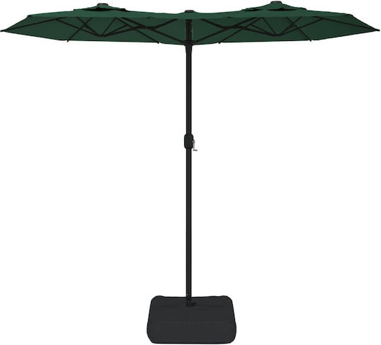 Garten & Terrassen Sonnenschirm Bodenständer Rund Metall Grün mit Ständer 3.16x2.4m 362962