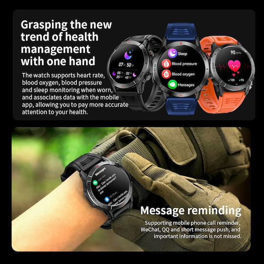Aoke NX10 Smartwatch with Heart Rate Monitor (Orange)